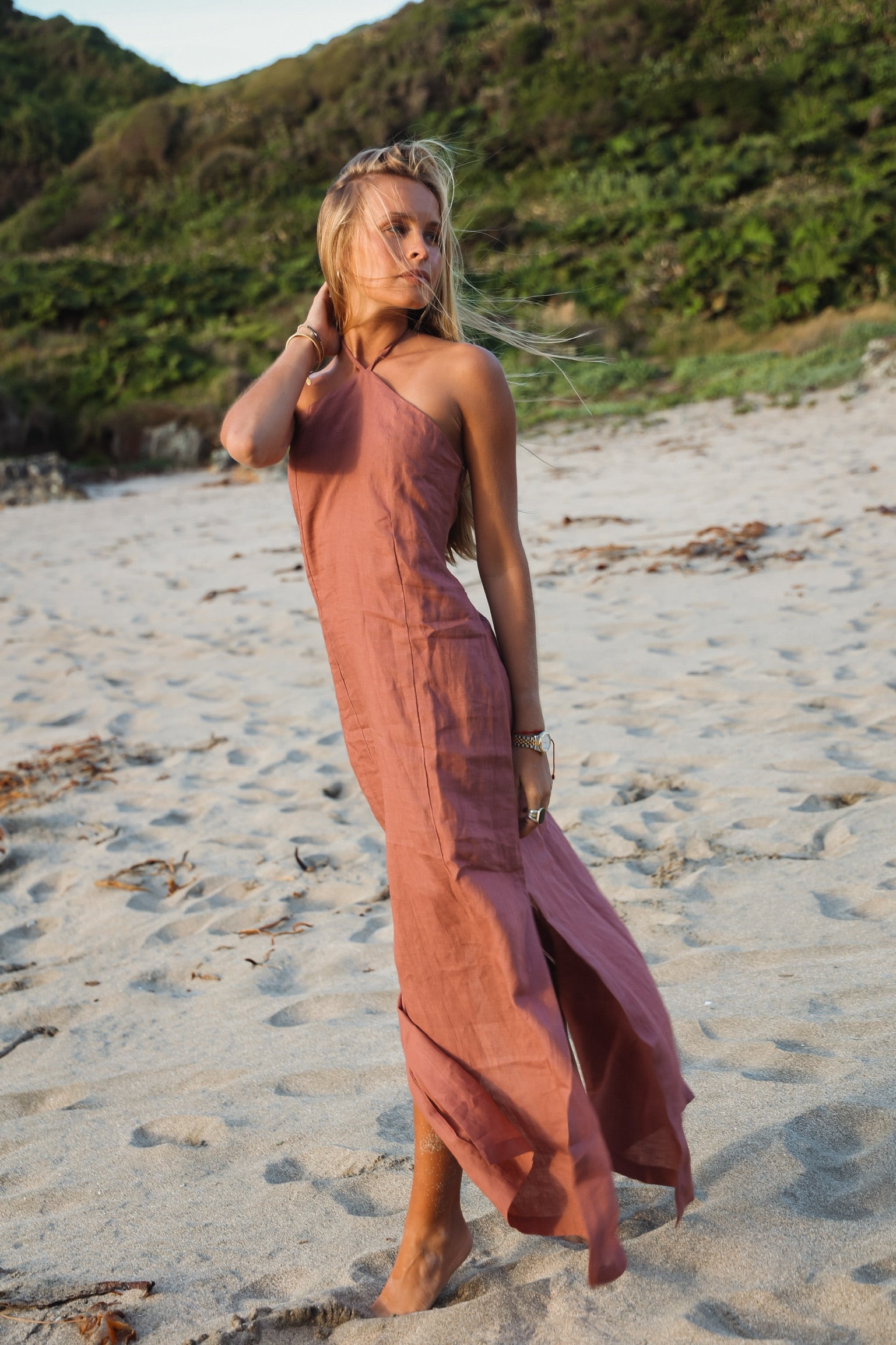 Maxi Vestido Lily  · Rosa Viejo