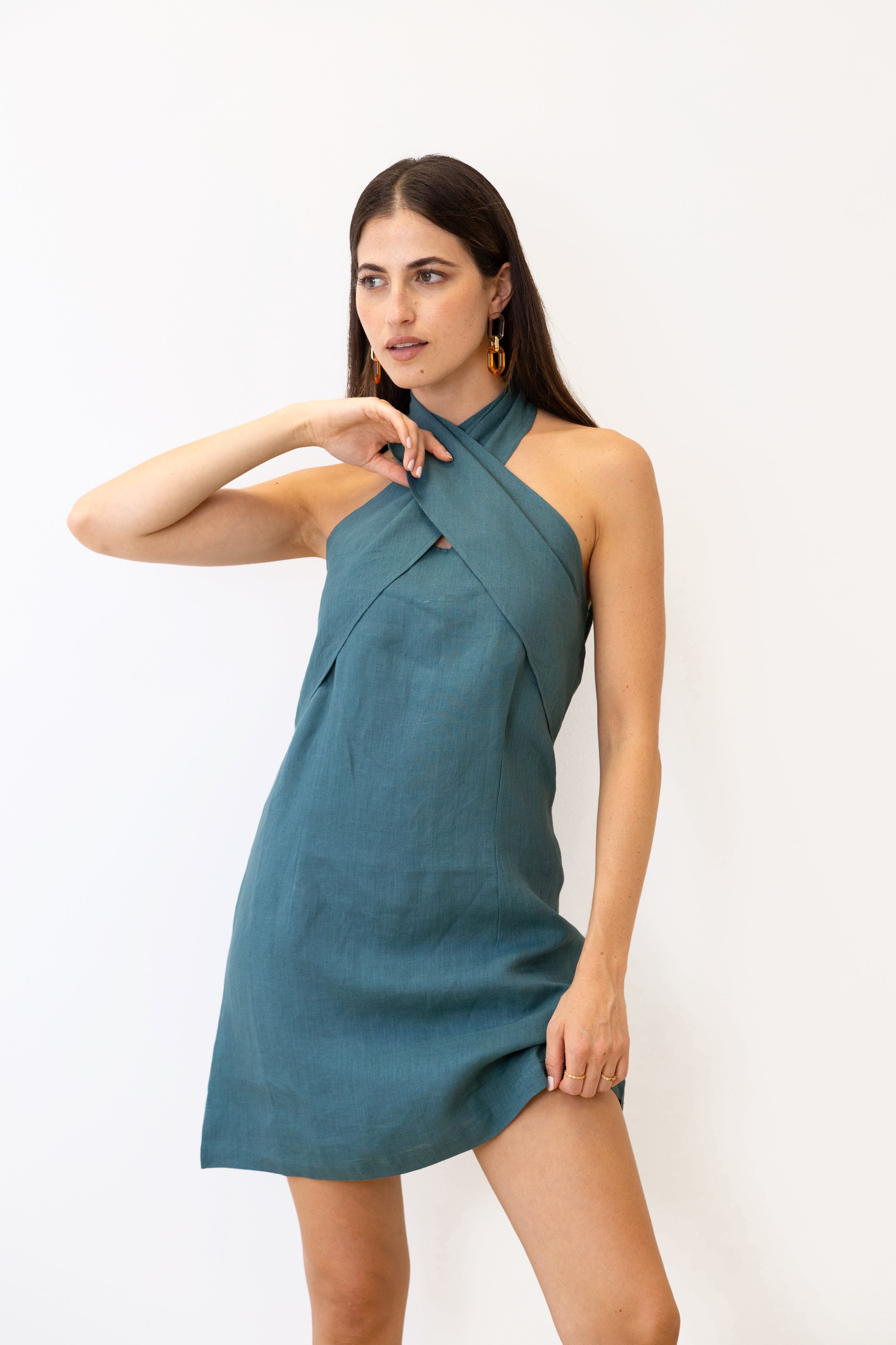 Mini Vestido Rio  · Petroleo