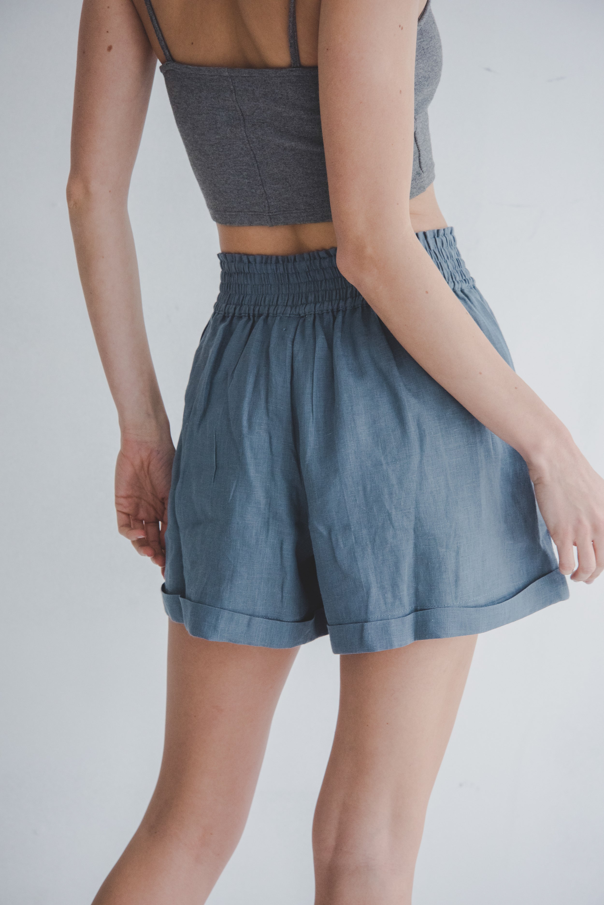 Short Palma · Azul Piedra