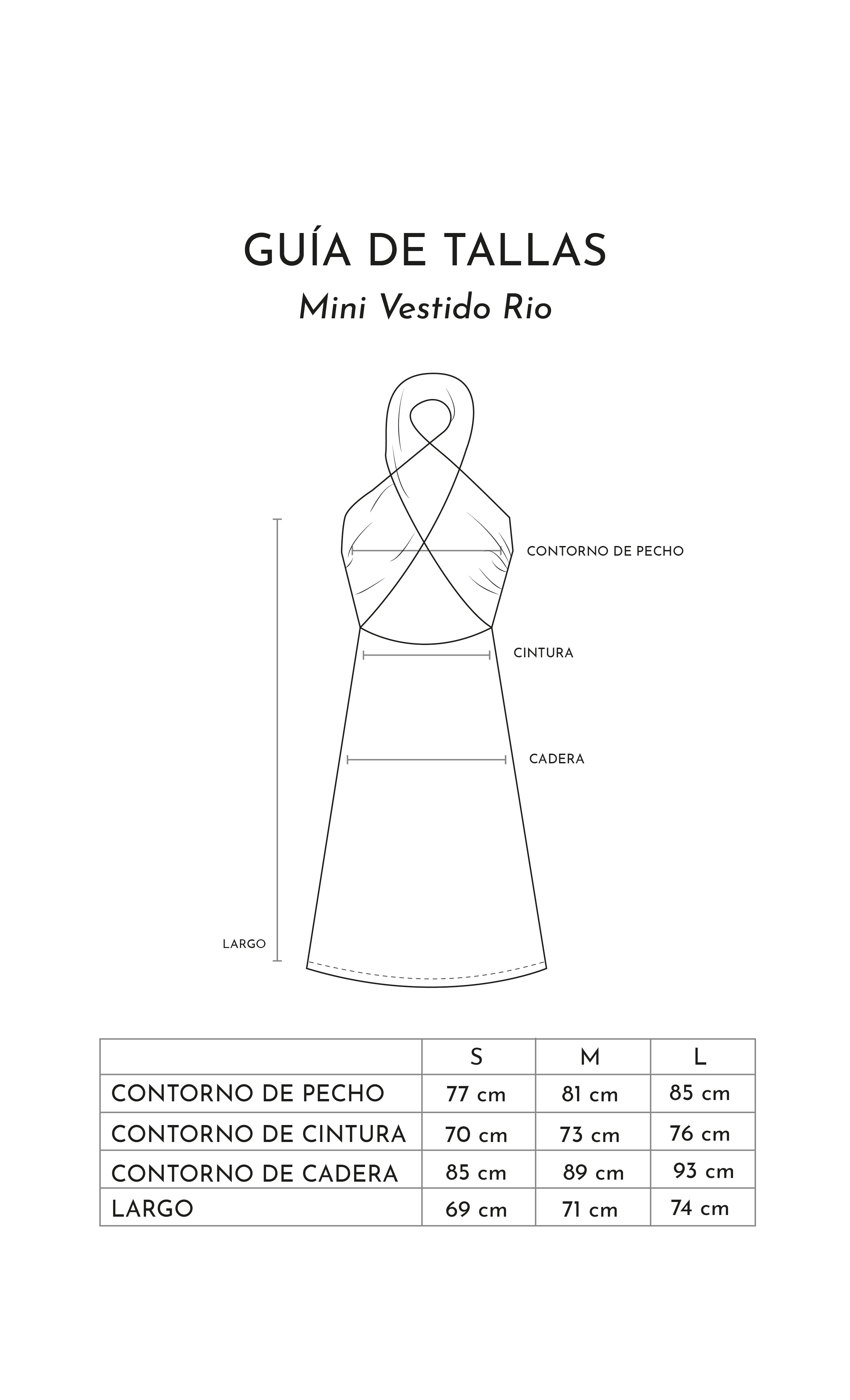 Mini Vestido Rio  · Azul Piedra